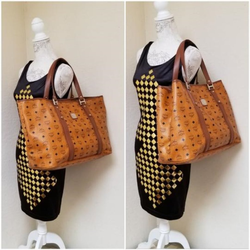MCM Brown Shopper Large Tote